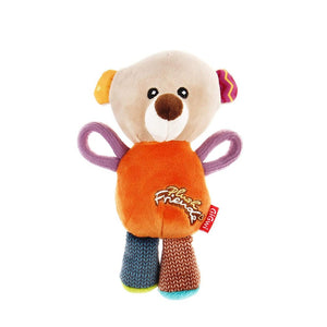 GiGwi Plush Friendz Squeaker Dog Toy – Bear - Shopivet.com