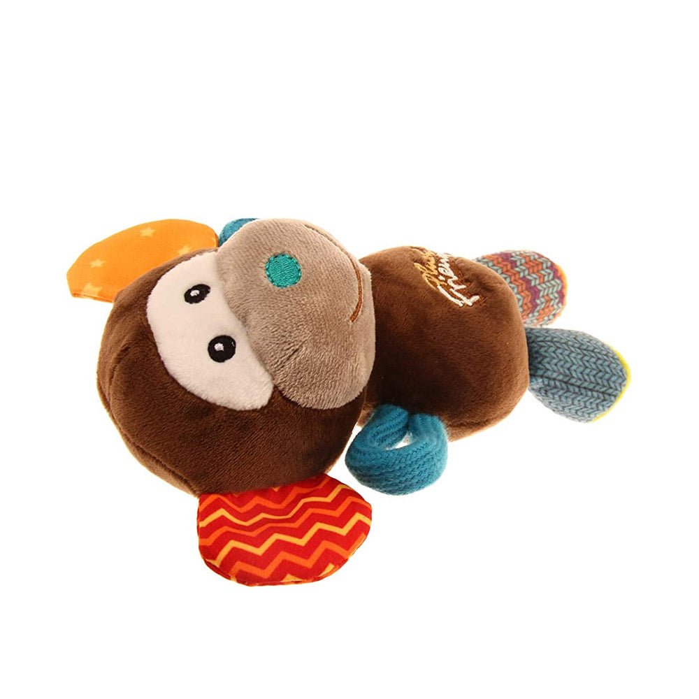 GiGwi Plush Friendz Squeaker Dog Toy – Monkey - Shopivet.com