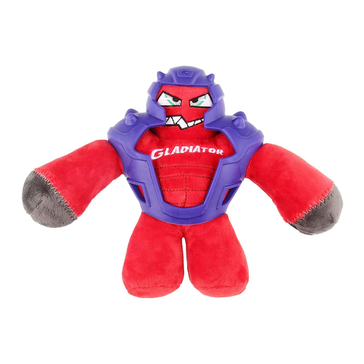 GIGWI Red Gladiator Plush TPR with Squeaker (Medium) - Shopivet.com