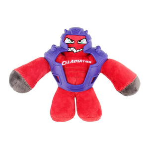 GIGWI Red Gladiator Plush TPR with Squeaker (Medium) - Shopivet.com