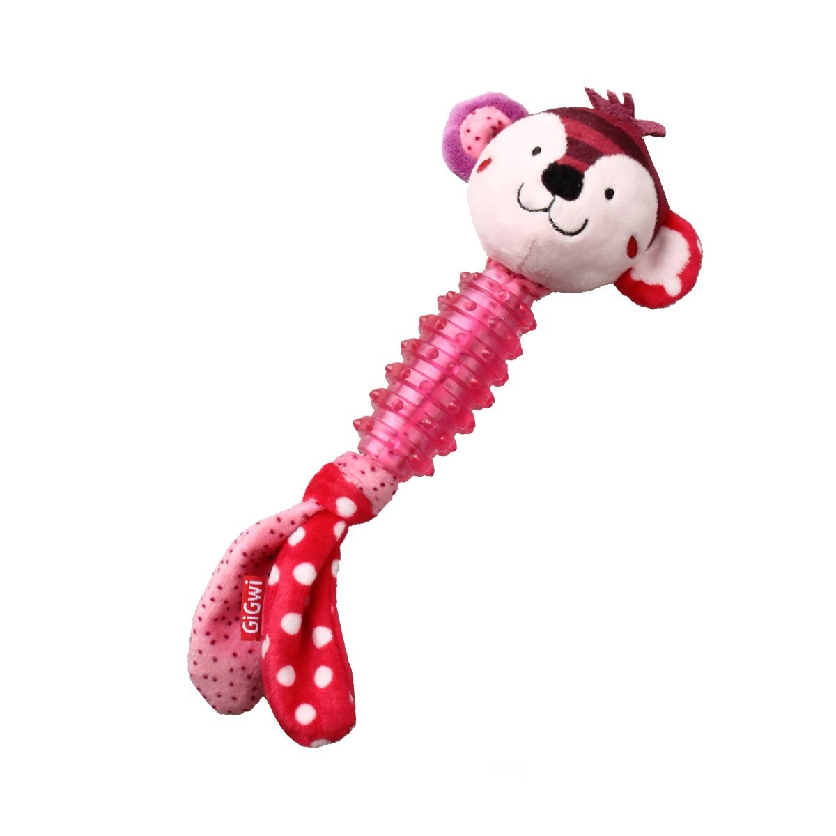 GiGwi Suppa Puppa Monkey with Squeaker inside – Plush/TPR (Small) - Shopivet.com