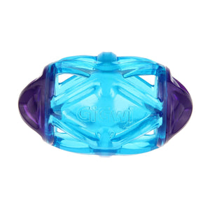 GiGwi TPR Rugby with Two LED – Blue - Shopivet.com