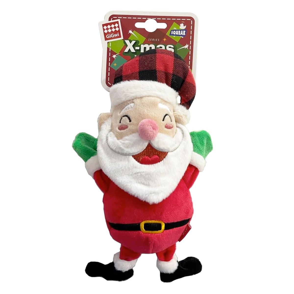 GiGwi X - mas Tales Santa Claus Plush Dog Toy with Squeaker inside - Shopivet.com