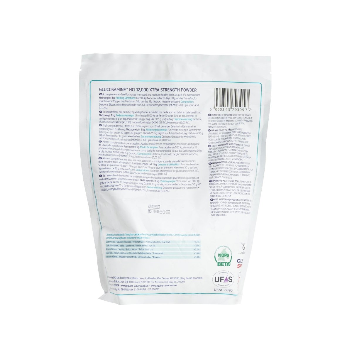 GLUCOSAMINE HCI 12,000 XTRA STRENGTH POWDER 1KG - Shopivet.com