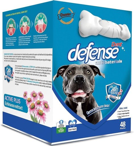 Gnawlers 3"Dent Defense Antibacterial For Dogs - 48pcsx15g Display Box [Box Code:09442] - (MOQ:48pcs) - Shopivet.com