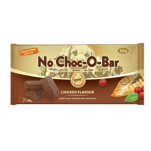 Gnawlers No Choc - O - Bar Chicken Flavor For Dogs 80g (Cacao Free) - Shopivet.com