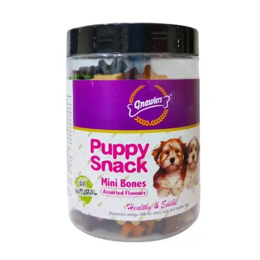 Gnawlers Puppy Snack - Mini Bone Assorted Flavours (250g) - Shopivet.com