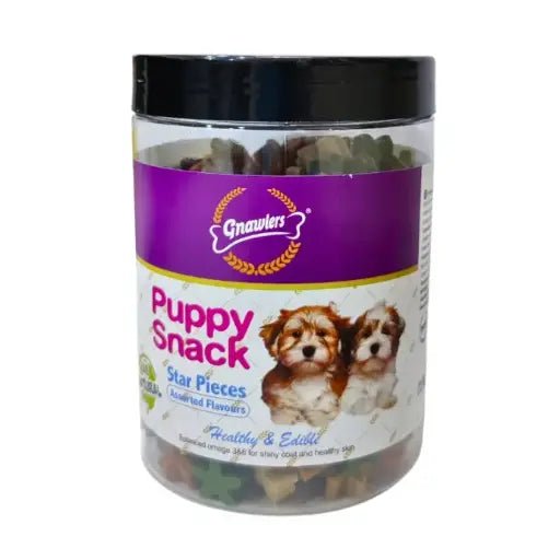 Gnawlers Puppy Snack - Star Pieces Assorted Flavours (250g) - Shopivet.com