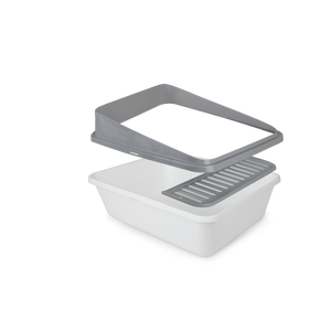 Go Fresh - High Back Cat Litter Box Small - Grey