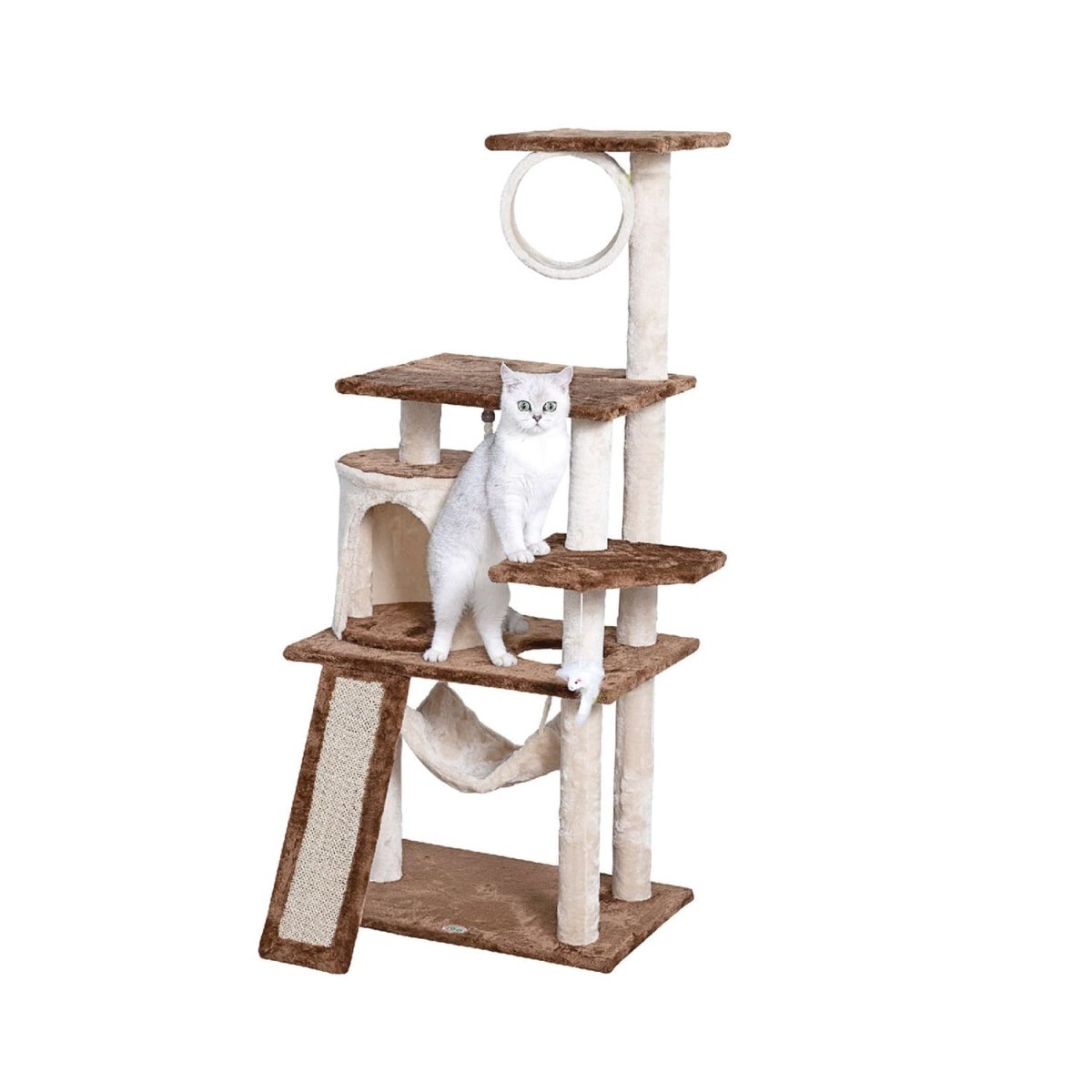 Go Pet Club 53″ Kitten Cat Tree Condo with Scratching Board - Shopivet.com