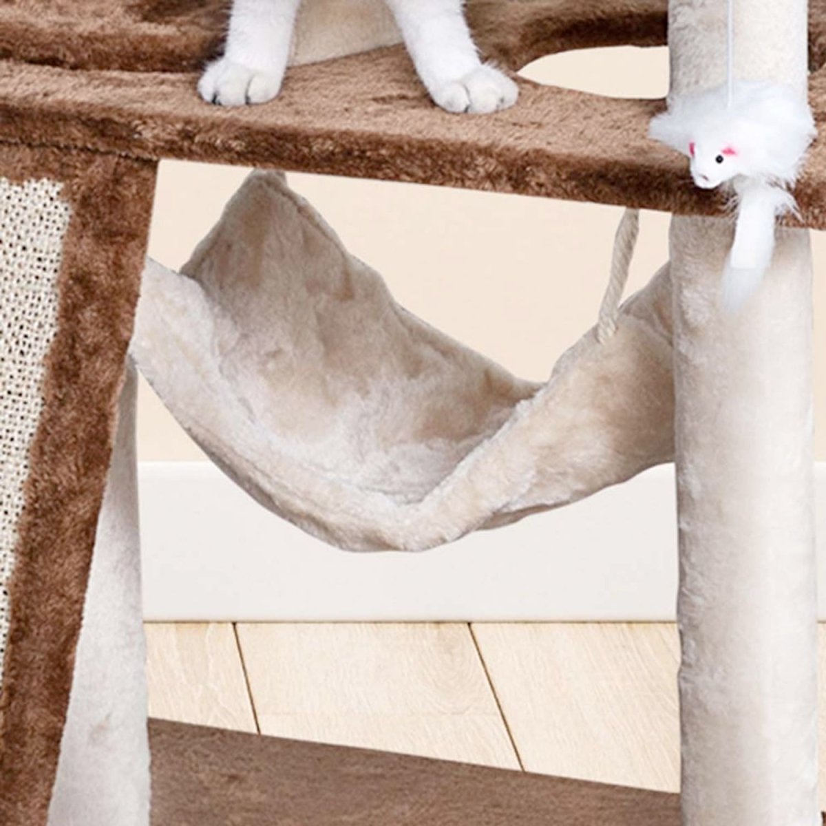 Go Pet Club 53″ Kitten Cat Tree Condo with Scratching Board - Shopivet.com
