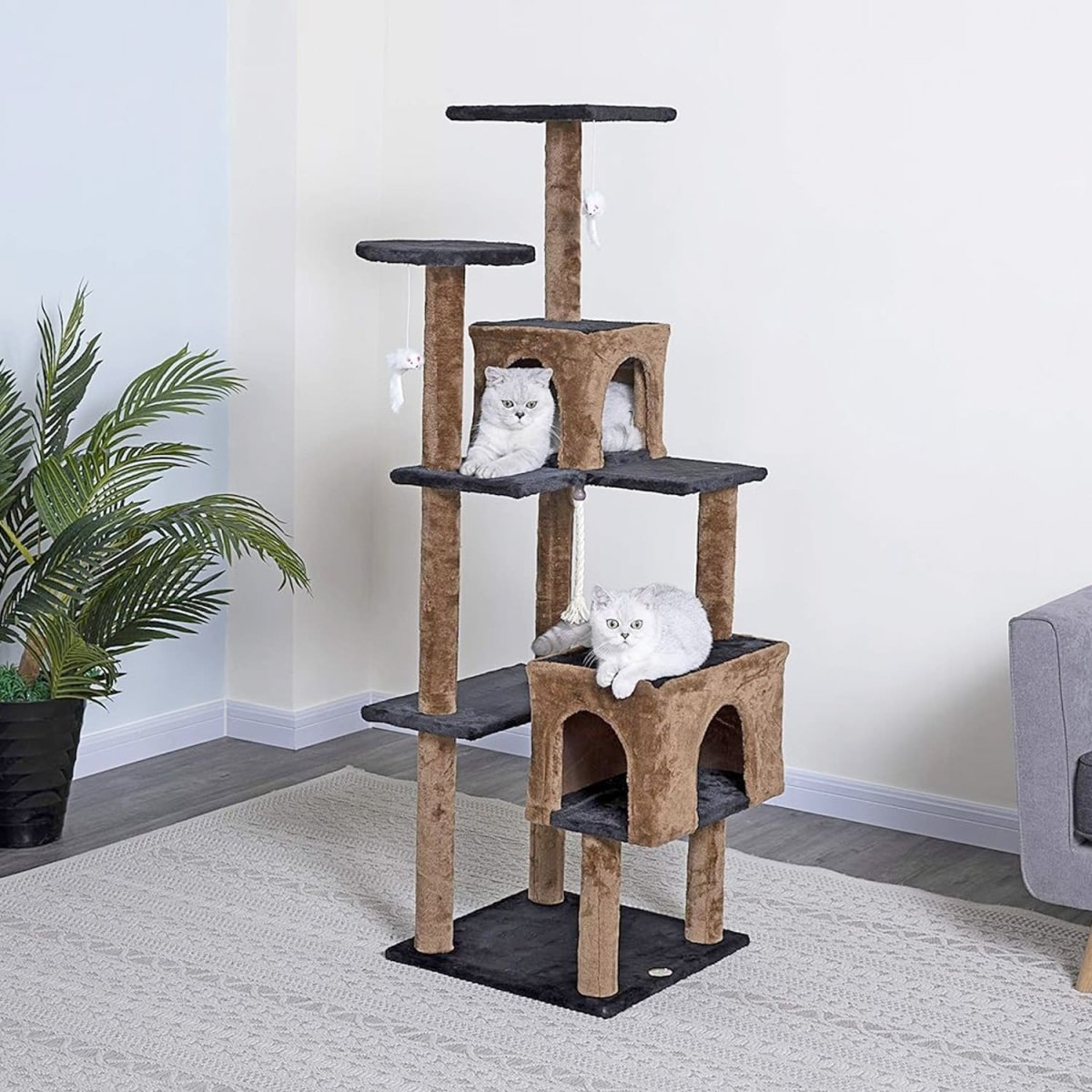 Go Pet Club 61″ Kitten Cat Tree House - Shopivet.com