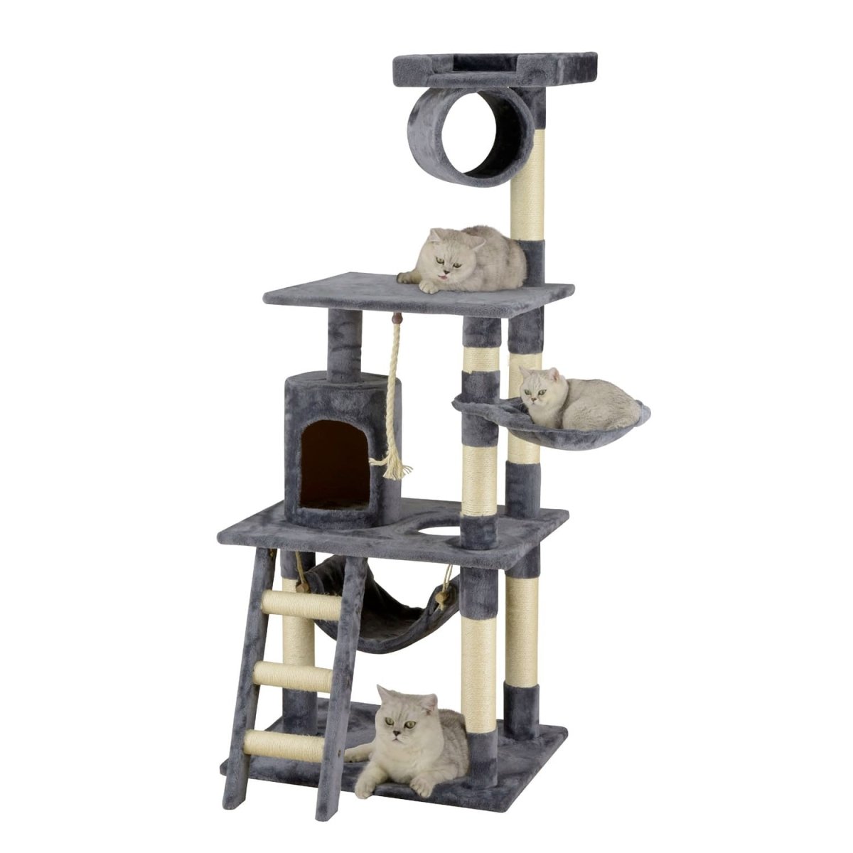 Go Pet Club 62″ Classic Cat Tree with Sisal Covered Posts - Shopivet.com