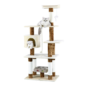 Go Pet Club 67″ IQ Busy Box Cat Tree Condo with Sisal Covered Scratching Posts - Shopivet.com