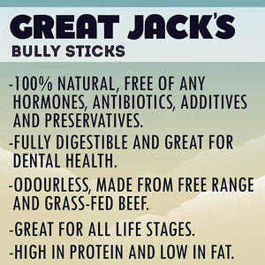 Great Jack’s Odour - Free Bully Sticks – 6 pcs - Shopivet.com
