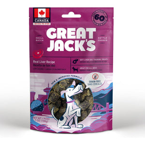 Great Jack’s Real Liver Recipe Grain - Free Dog Treats 7oz / 198gm - Shopivet.com