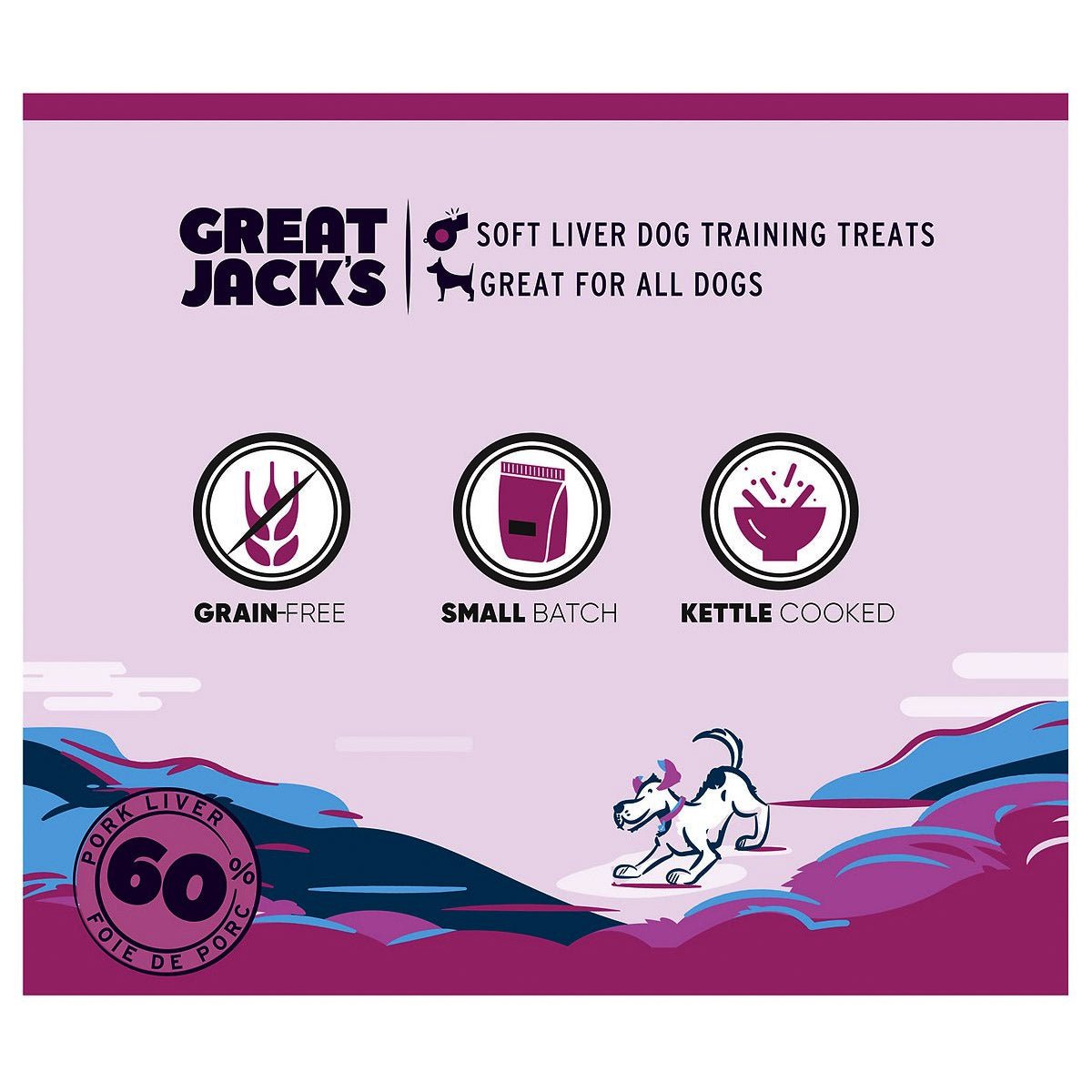 Great Jack’s Real Liver Recipe Grain - Free Dog Treats 7oz / 198gm - Shopivet.com