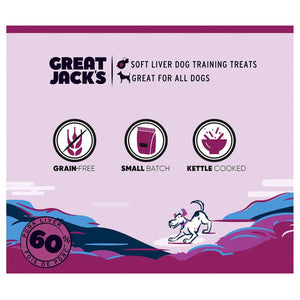 Great Jack’s Real Liver Recipe Grain - Free Dog Treats 7oz / 198gm - Shopivet.com