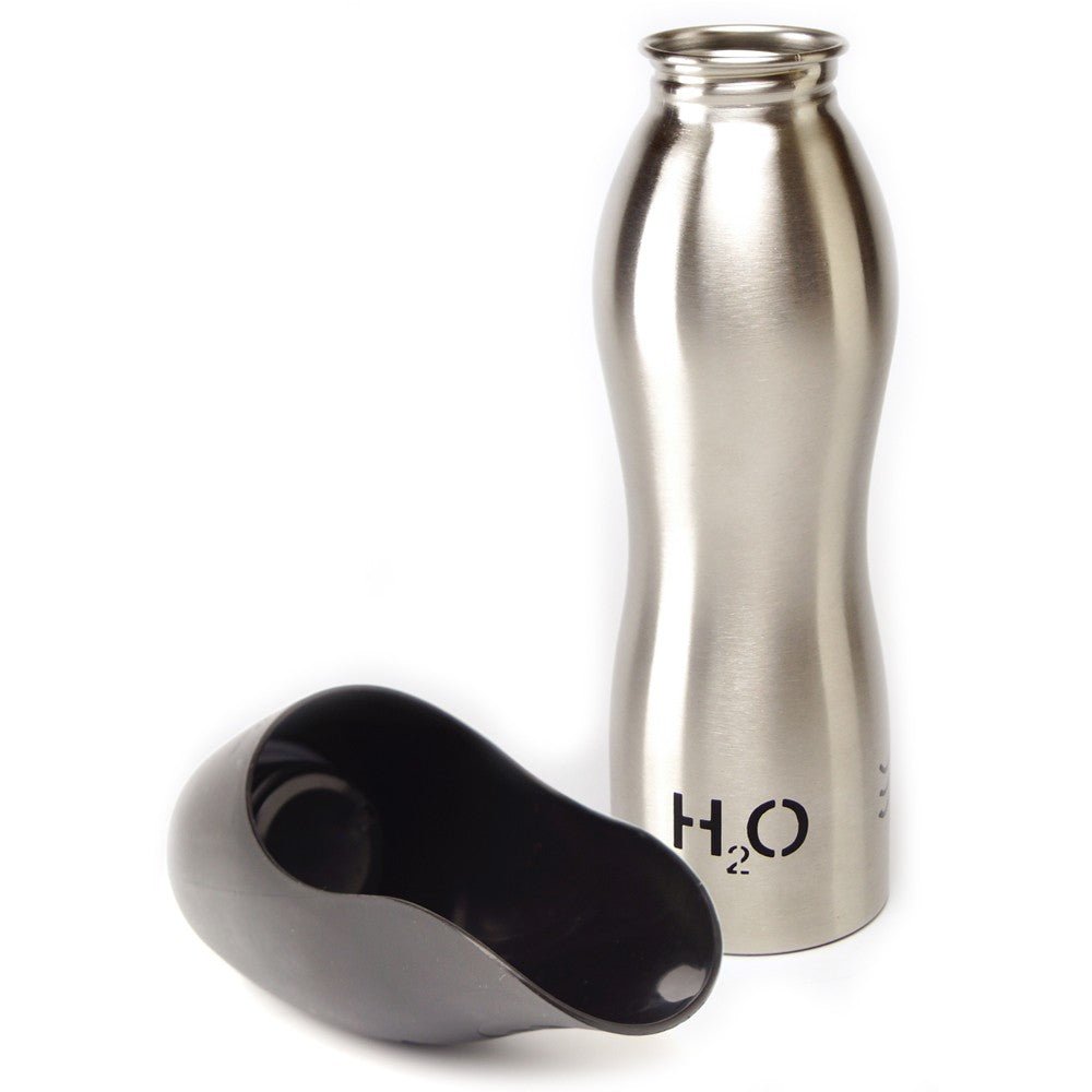 H2O4K9 Dog Water Bottle 0.7L (Silver) - Shopivet.com