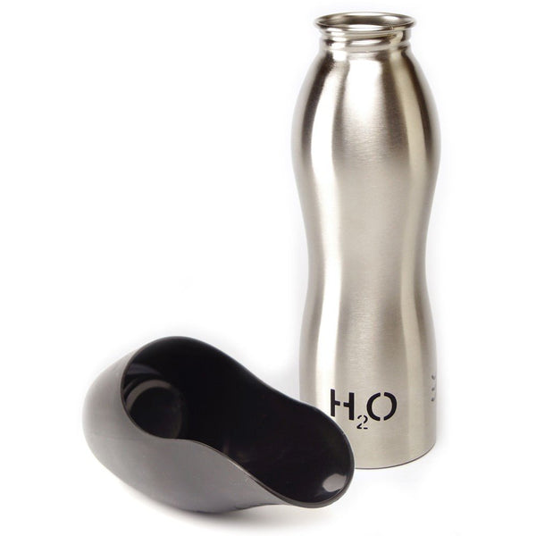 H2O4K9 Dog Water Bottle 0.7L (Silver) - Shopivet.com