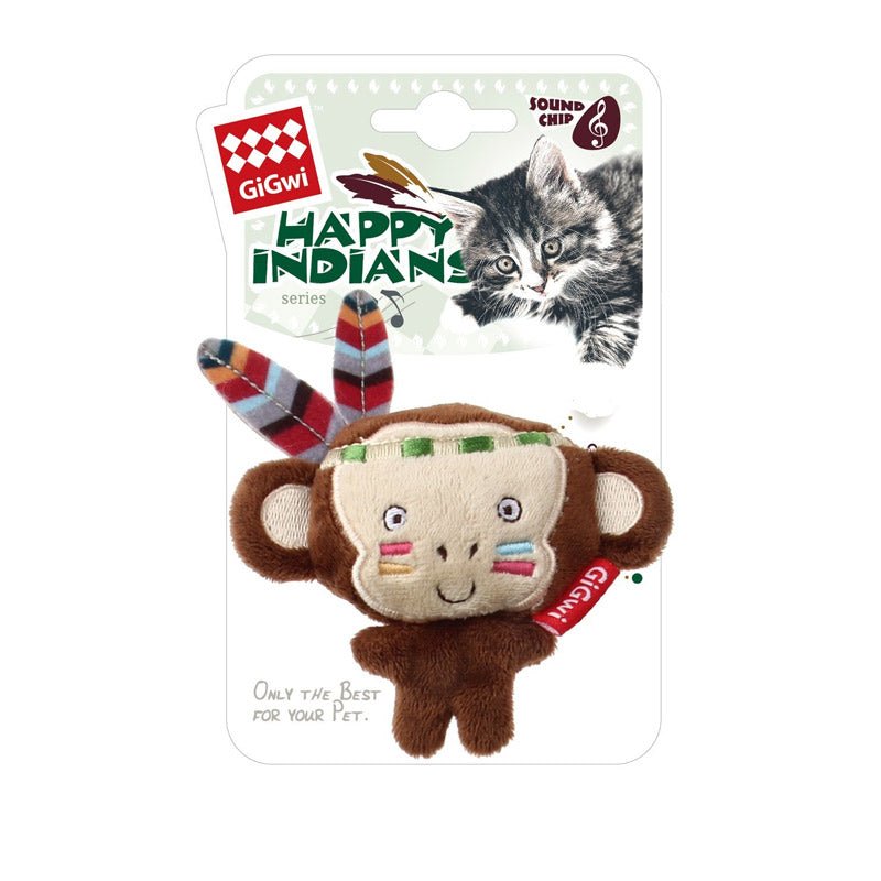 Happy Indian “Melody Chaser” Monkey with motion activated sound chip - Shopivet.com