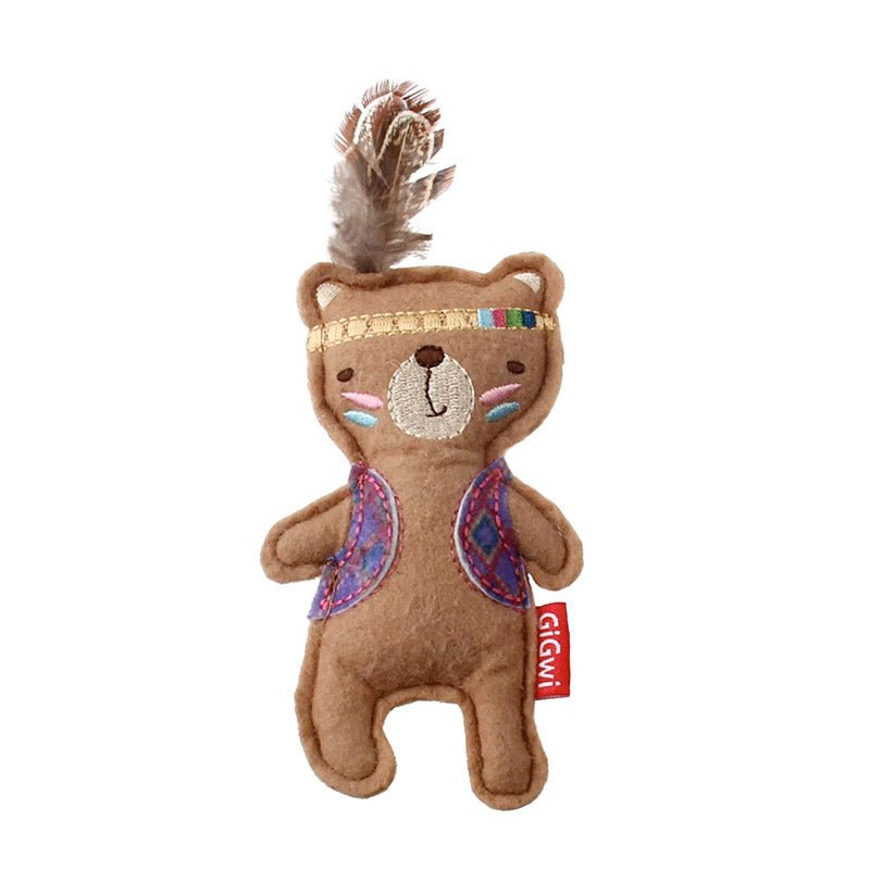 Happy Indians Bear Felt Catnip - Shopivet.com
