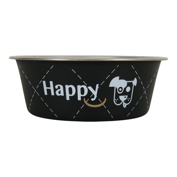 Happy Stainless Steel Dog Bowls - 0.4L - Shopivet.com