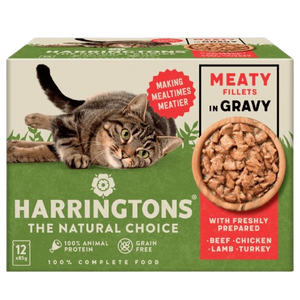 Harringtons Meat Fillets in Gravy Adult Wet Cat Food 12 x 85g Pouch