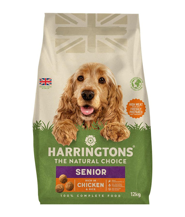 Harringtons Complete Chicken & Rice Senior Dry Dog Food 12kg - 12kg - Shopivet.com