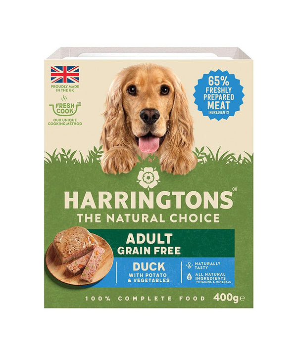 Harringtons Duck Grain Free Adult Wet Dog Food 400g - 400G - Shopivet.com