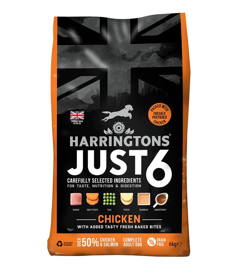 Harringtons Just 6 Chicken Grain Free Adult Dry Dog Food - 6kg - Shopivet.com