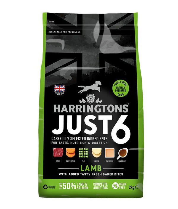 Harringtons Just 6 Lamb Grain Free Adult Dry Dog Food - 12KG - Shopivet.com