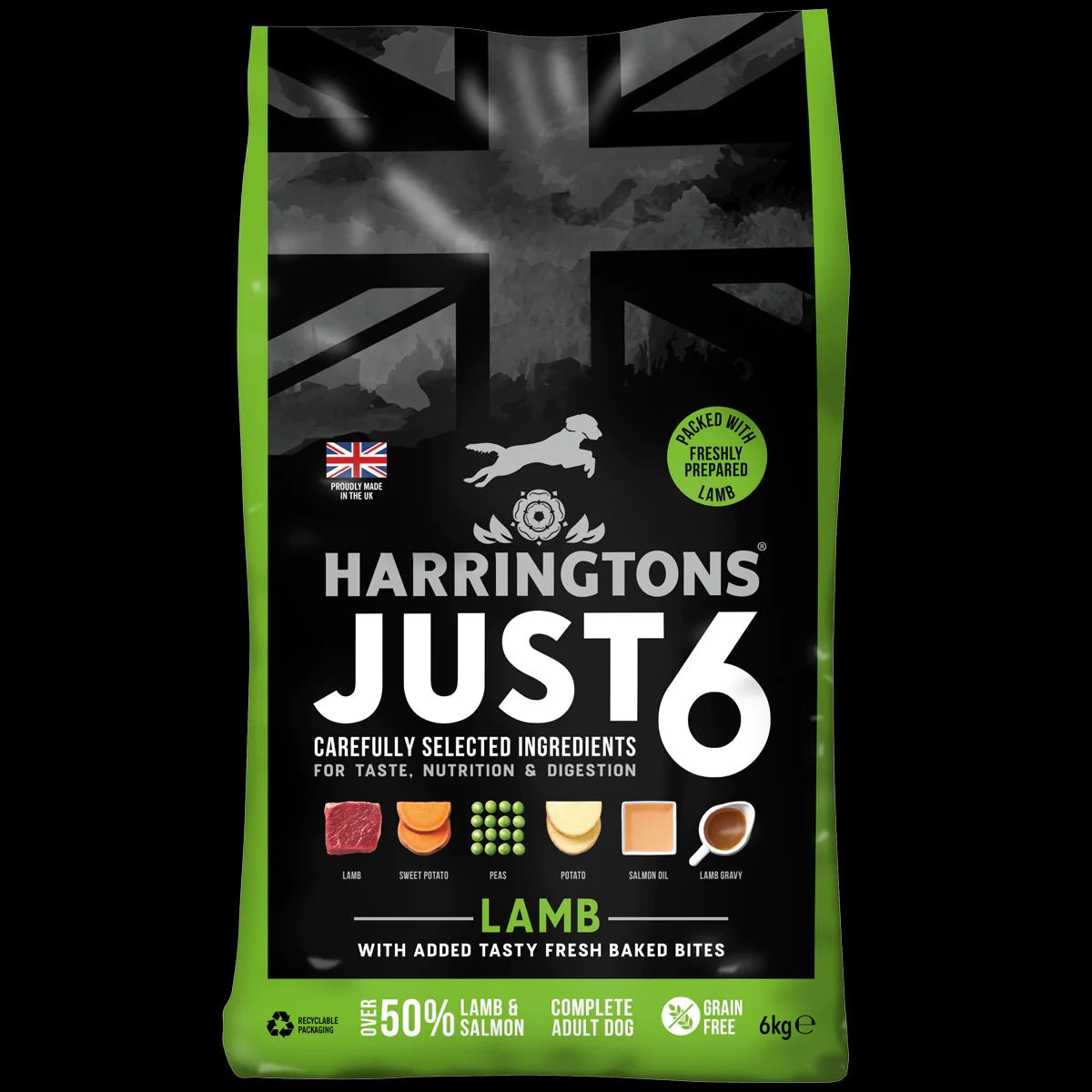 Harringtons Just 6 Lamb Grain Free Adult Dry Dog Food - 6kg - Shopivet.com