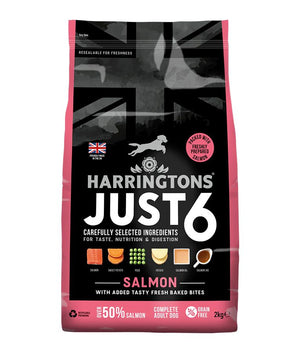 Harringtons Just 6 Salmon Grain Free Adult Dry Dog Food - 2KG - Shopivet.com