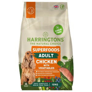 Harringtons Superfoods Chicken with Vegetables Adult Dry Dog Food - 12kg - Shopivet.com
