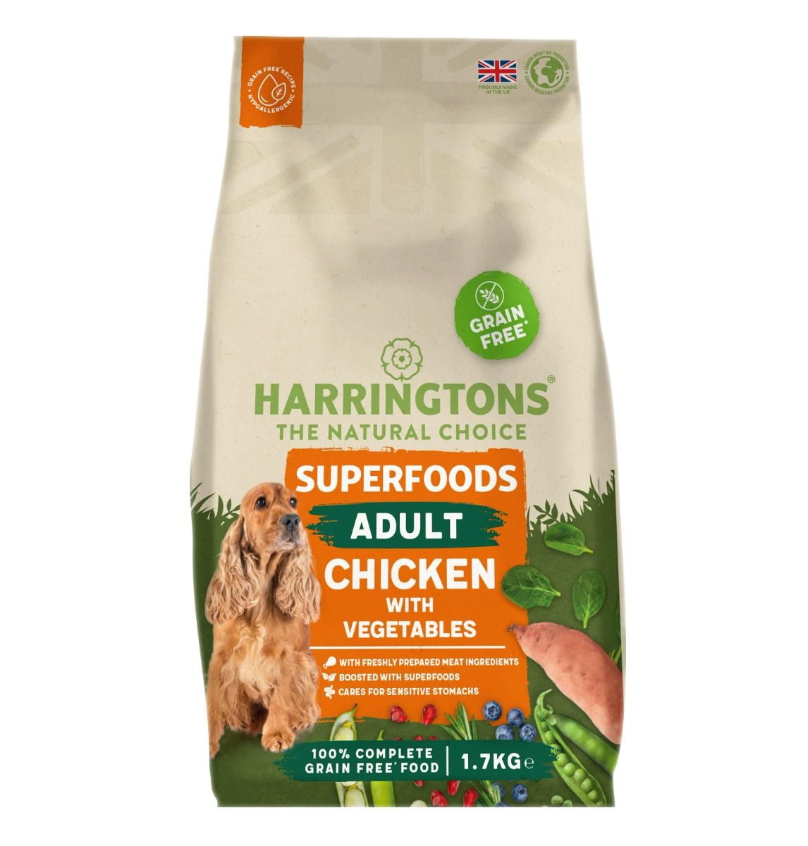 Harringtons Superfoods Chicken with Vegetables Adult Dry Dog Food - 1.7kg - Shopivet.com