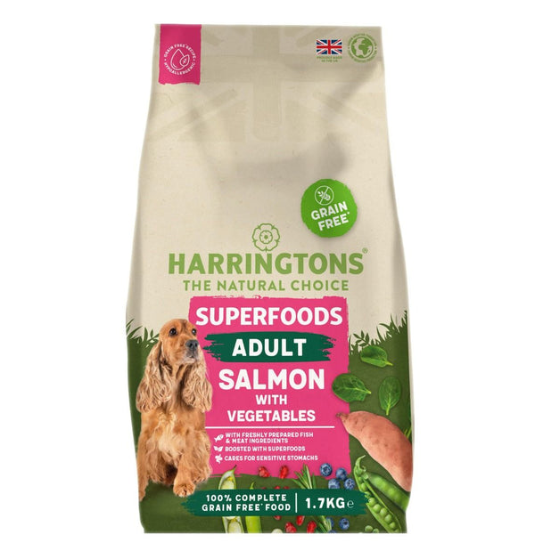 Harringtons Superfoods Salmon with Vegetables Adult Dry Dog Food - 12kg - Shopivet.com