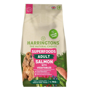 Harringtons Superfoods Salmon with Vegetables Adult Dry Dog Food - 1.7kg - Shopivet.com
