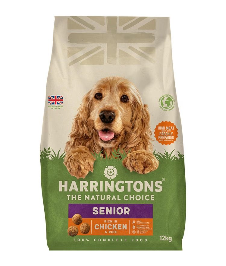 Harringtons Complete Chicken & Rice Senior Dry Dog Food 12kg - 1.7kg