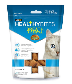Healthy Bites Breath & Dental Cat & Kitten Treats 65g - 65G - Shopivet.com