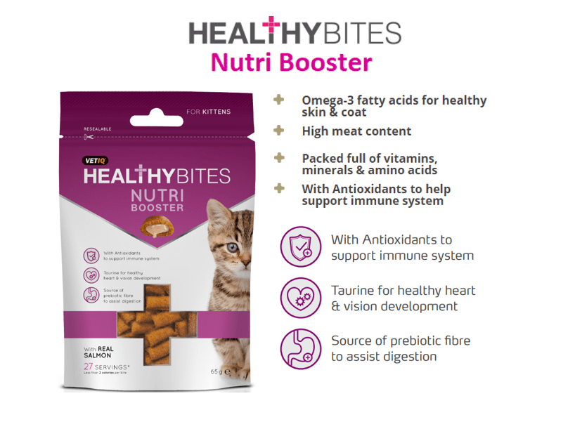 Healthy Bites Nutri Booster Kitten Treats 65g - 65G - Shopivet.com