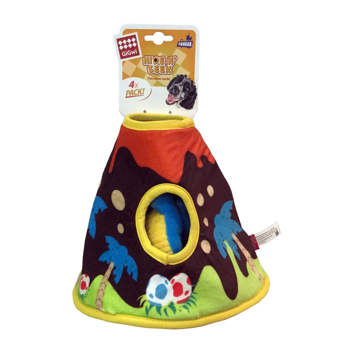 Hide N Seek Volcano Park with Two Plush Dino & Dino egg inside - Shopivet.com