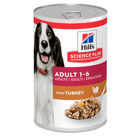 HILL’S SCIENCE PLAN Adult Dog Food with Turkey (12x370g) - Shopivet.com