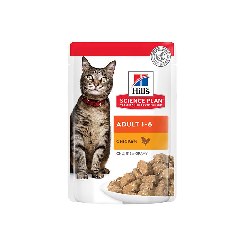 Hill’s Science Plan Adult Wet Cat Food Chicken Pouches (12x85g) - Shopivet.com