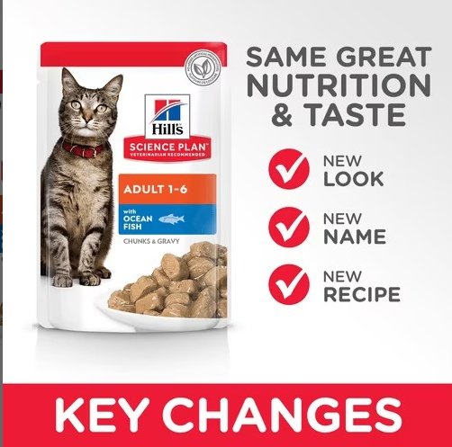 Hill’s Science Plan Adult Wet Cat Food Ocean Fish Pouches (12x85g) - Shopivet.com