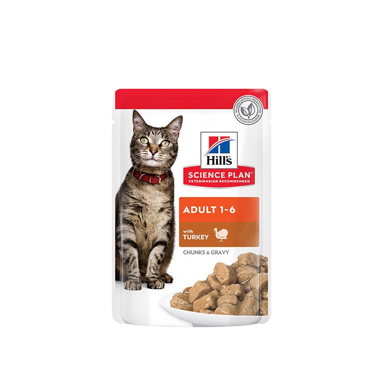 Hill’s Science Plan Adult Wet Cat Food Turkey Pouches (12x85g) - Shopivet.com