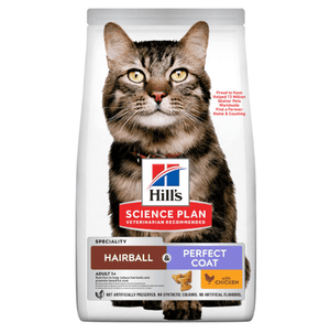 Hill’s Science Plan Hairball & Perfect Coat Adult Dry Cat Food with Chicken (1.5kg) - Shopivet.com