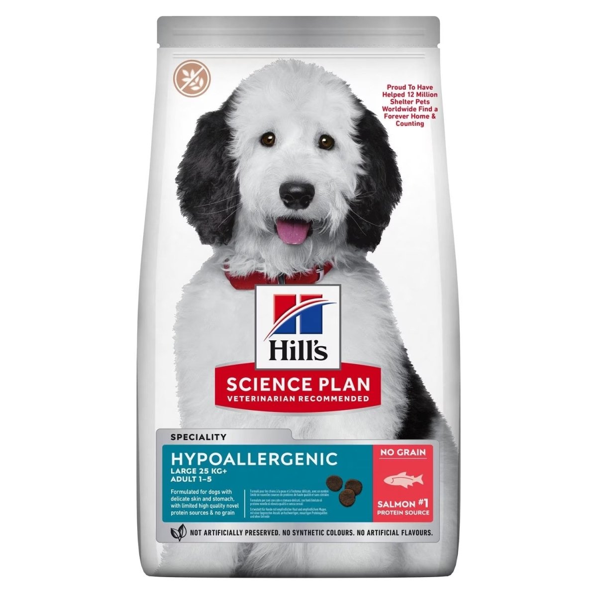 Hill’s Science Plan Hypoallergenic Large Breed Adult Dry Dog Food with Salmon (12kg) - Shopivet.com
