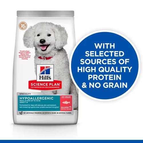 Hill’s Science Plan Hypoallergenic Small & Mini Adult Dry Dog Food with Salmon (1.5KG) - Shopivet.com