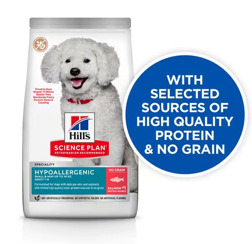 Hill’s Science Plan Hypoallergenic Small & Mini Adult Dry Dog Food with Salmon (1.5KG) - Shopivet.com